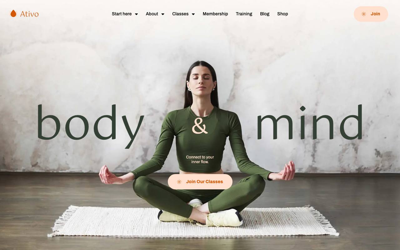 Ativo — Fitness Studio · Woo