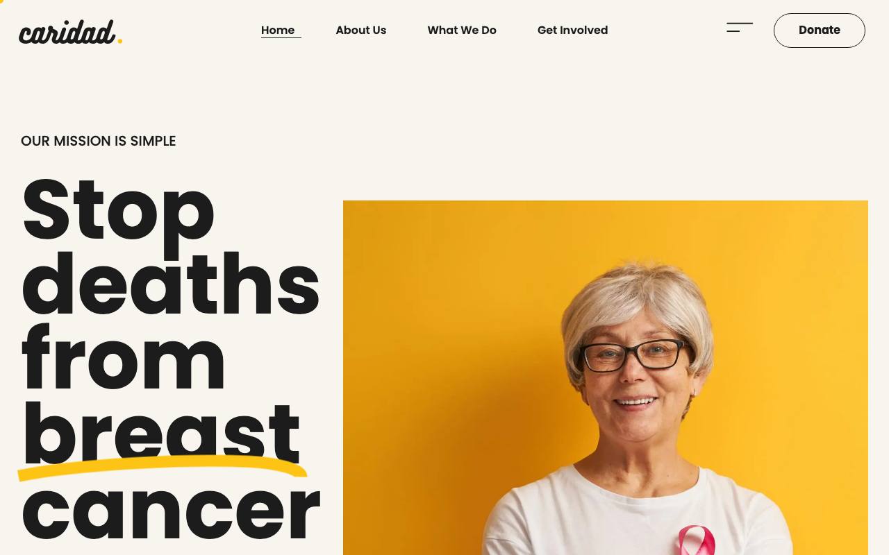 Caridad — Charity / NGO · Woo