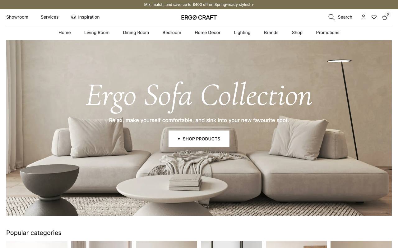 Ergocraft — Furniture Store · Woo