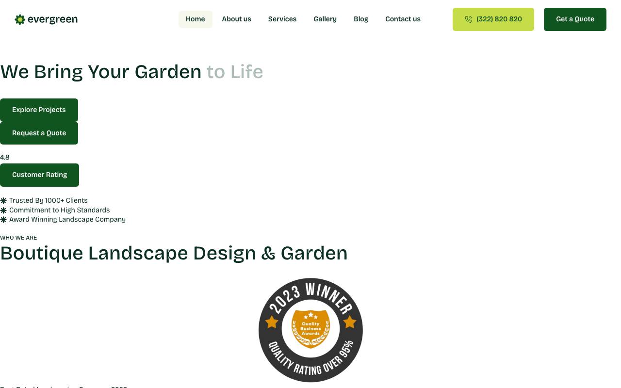 Evergreen — Landscaping