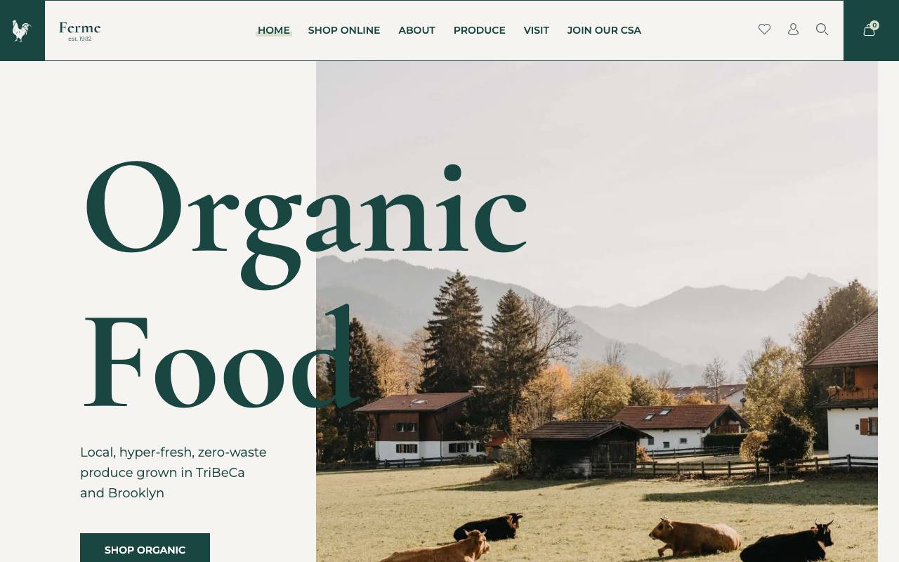 Ferme — Farm / Organic · Woo