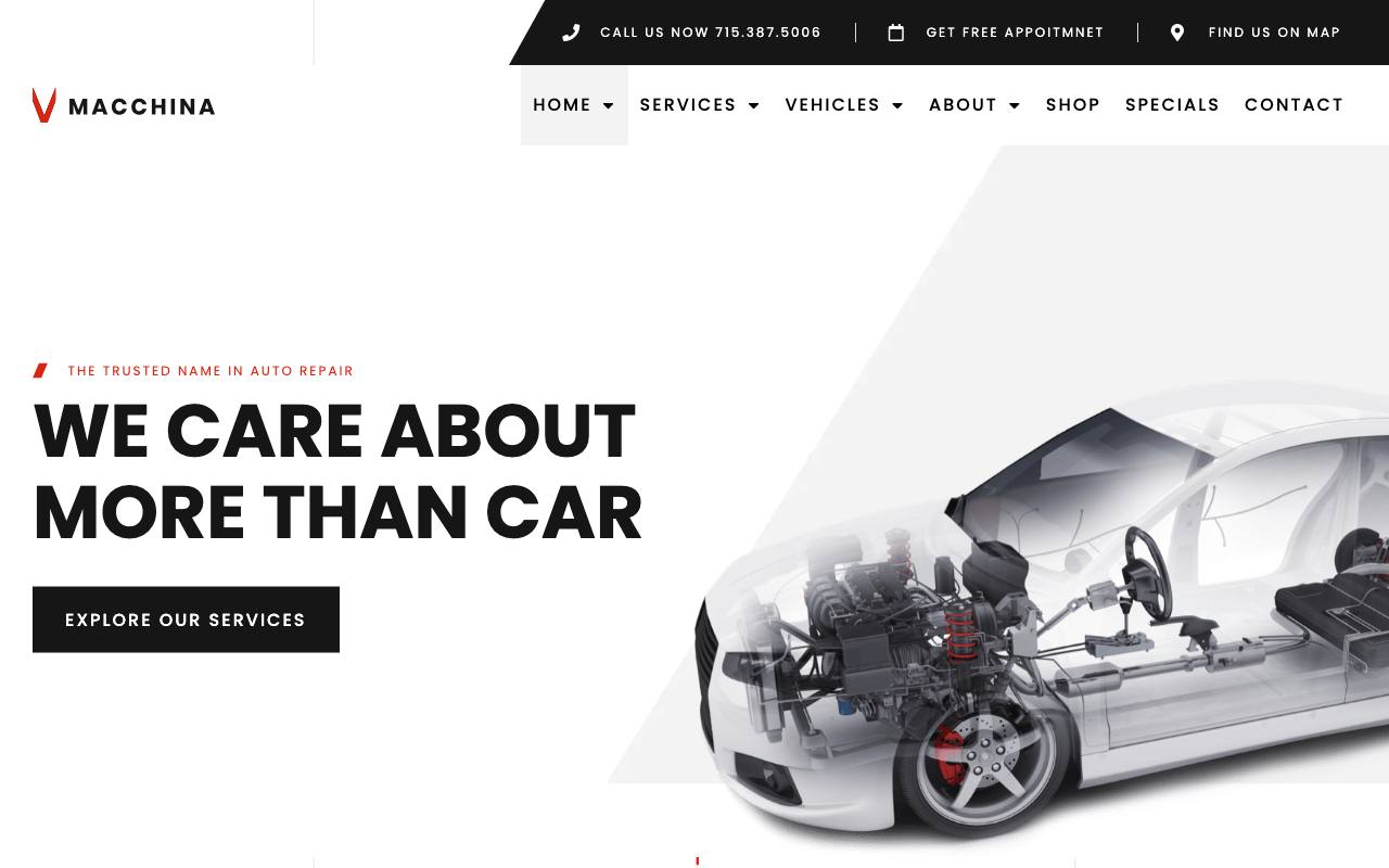 Macchina — Auto Repair · Woo